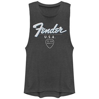 Juniors' Fender USA Guitar Pick Graphic Tank Top