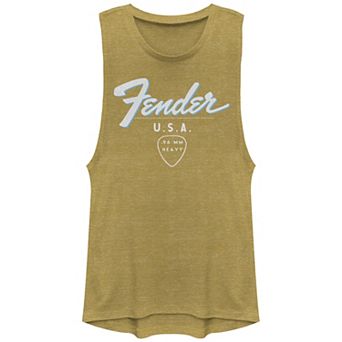 Juniors' Fender USA Guitar Pick Graphic Tank Top
