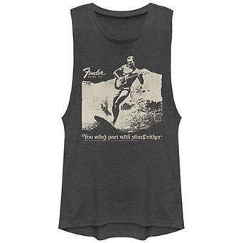 Juniors' Fender Surfer Guitarist Graphic Tank Top