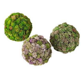 Sullivan's 3 pc Colorful Sedum Orb Artificial Plant Set