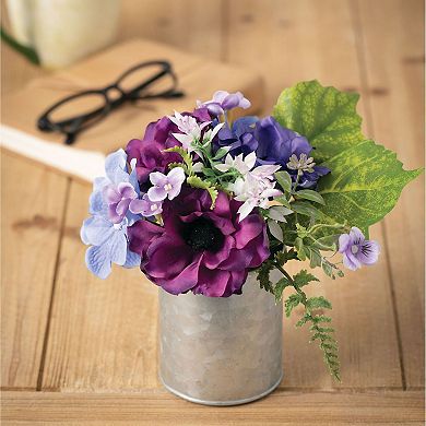 Sullivan's Anemone and Hydrangea Artificial Plant