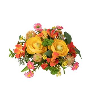 Sullivan's Artificial Blooming Ranunculus Half Orb Table Decor