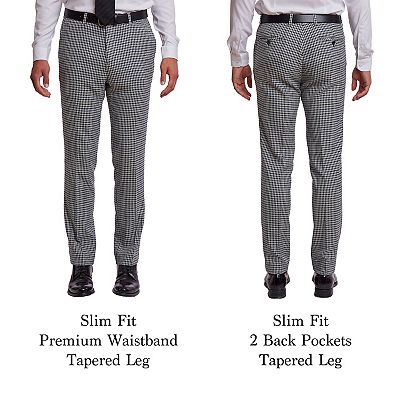 Men's Paisley & Gray Downing Slim Fit Suit Pants