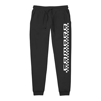 Men's Camaro Checkered Logo Banded Bottom Pajama Pants