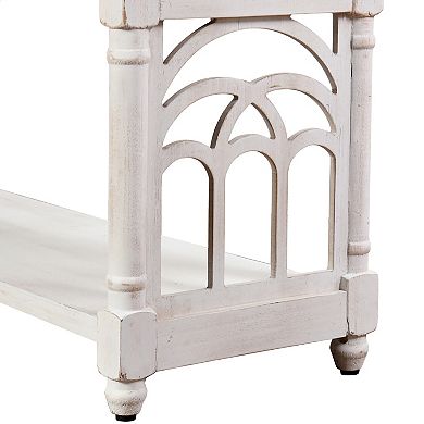 Distressed Three Tier Console Table