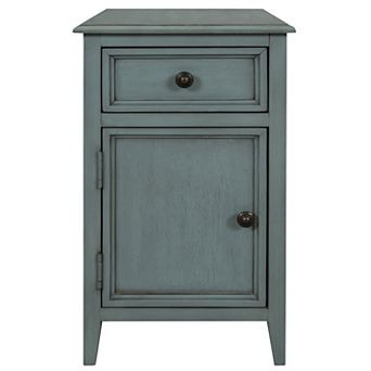 Distressed Storage Side Table