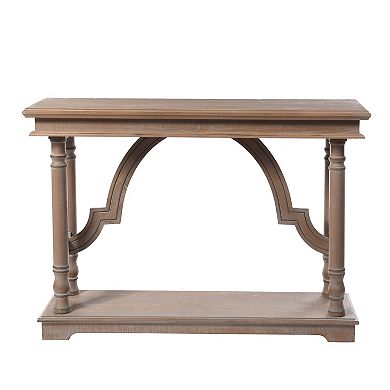 Arch Detail Wood Trestle Console Table