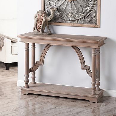 Arch Detail Wood Trestle Console Table