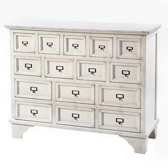 Shabby Chic 15-Drawer Apothecary Cabinet