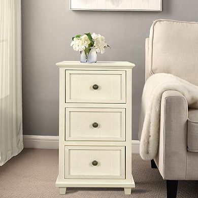 Egg Shell Three-Drawer Side Table