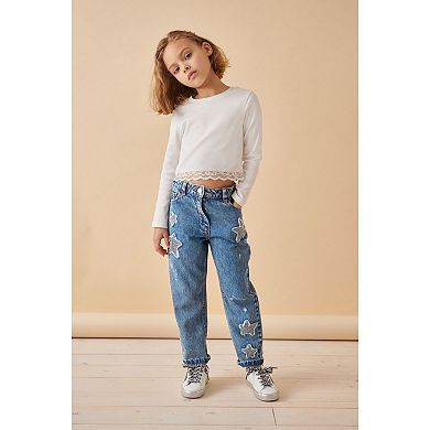 Girls 4-12 NEXT Embroidered Star Jean
