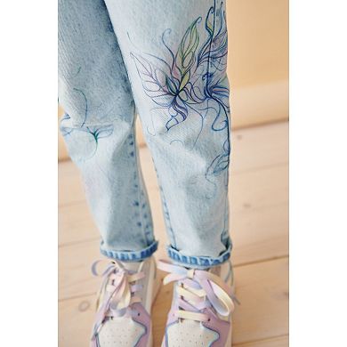 Girls 4-12 NEXT Floral Printed Mom Jean
