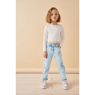 Girls 4-12 NEXT Floral Printed Mom Jean