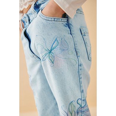 Girls 4-12 NEXT Floral Printed Mom Jean