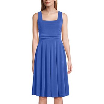 Women's Lands' End Cupro Fit & Flare Dress