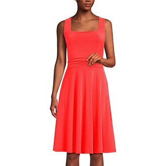 Women's Lands' End Cupro Fit & Flare Dress