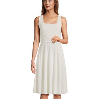 Women's Lands' End Cupro Fit & Flare Dress