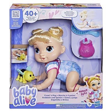Baby Alive Crawl 'n Play Harper Hugs 10.75" Baby Doll Playset by Hasbro