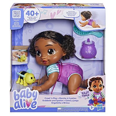 Baby Alive Crawl 'n Play Tilly Tinker 10.75" Baby Doll Playset by Hasbro