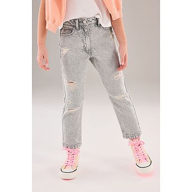 Girls 4-12 NEXT Distressed Mom Jean