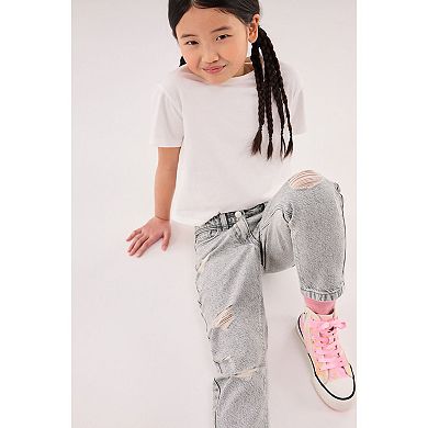 Girls 4-12 NEXT Distressed Mom Jean
