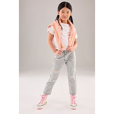 Girls 4-12 NEXT Distressed Mom Jean