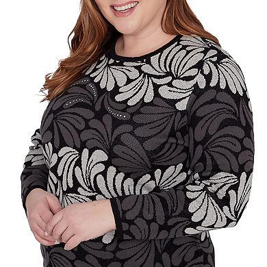 Plus Size Alfred Dunner Geometric Ombre Scroll Top