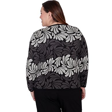 Plus Size Alfred Dunner Geometric Ombre Scroll Top