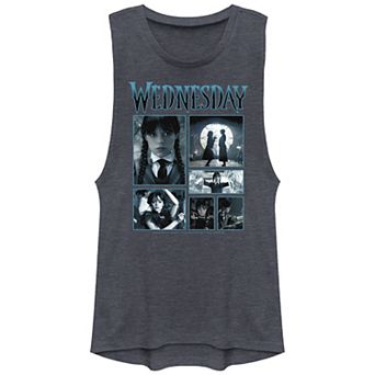 Juniors' Wednesday Scenes Graphic Tank Top