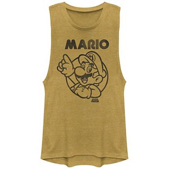 Juniors' Nintendo Super Mario Bros Stamp Graphic Tank Top