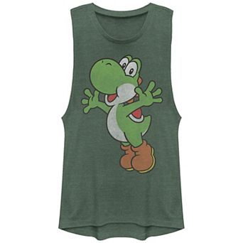 Juniors' Nintendo Super Mario Bros Happy Yoshi Graphic Tank Top