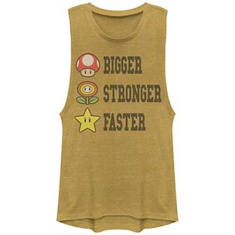 Juniors' Nintendo Super Mario Bros Extra Power Graphic Tank Top