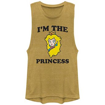 Juniors' Nintendo Super Mario Bros Peach I'm The Princess Graphic Tank Top