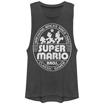 Juniors' Nintendo Super Mario Bros Classic Gamer Graphic Tank Top
