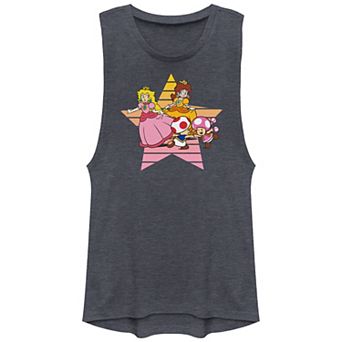 Juniors' Nintendo Super Mario Bros Princess Peach And Friends Graphic Tank Top