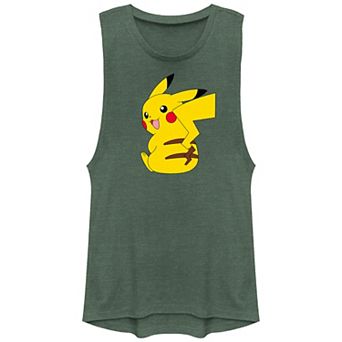 Juniors' Pokemon Looking Back Pikachu Graphic Tank Top
