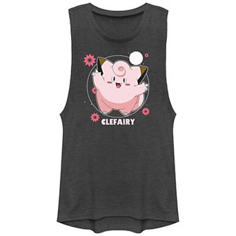 Juniors' Pokemon Clefairy Flower Dance Graphic Tank Top