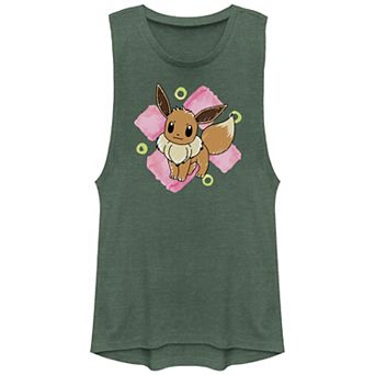 Juniors' Pokemon Eevee Draw Graphic Tank Top