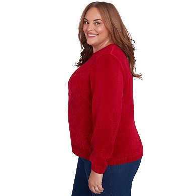 Plus Size Alfred Dunner Classic Chenille Pullover Sweater