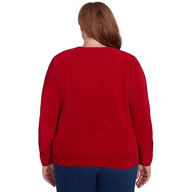 Plus Size Alfred Dunner Classic Chenille Pullover Sweater