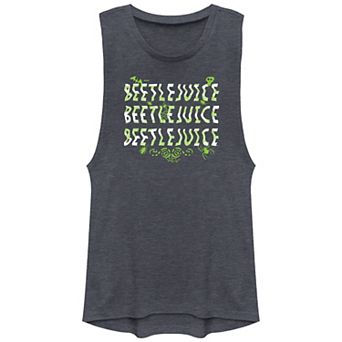 Juniors' Beetlejuice Trippy Call Graphic Tank Top