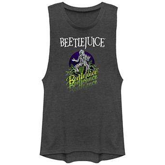 Juniors' Beetlejuice Poster Graphic Tank Top