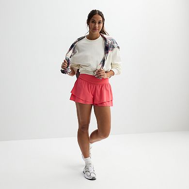 Juniors' SO® Woven Flutter Running Shorts