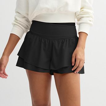 Juniors' SO® Woven Flutter Running Shorts