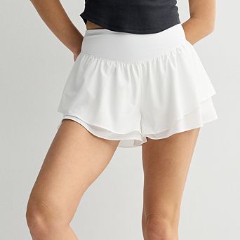 Juniors' SO® Woven Flutter Running Shorts