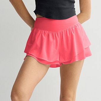 Juniors' SO® Woven Flutter Running Shorts