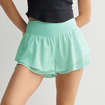 Juniors' SO® Woven Flutter Running Shorts