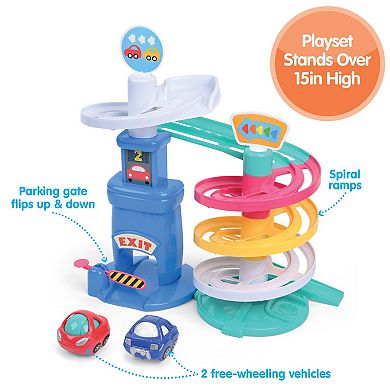 Kidoozie Park 'n Roll Garage 4-Story Spiral Ramp Parking