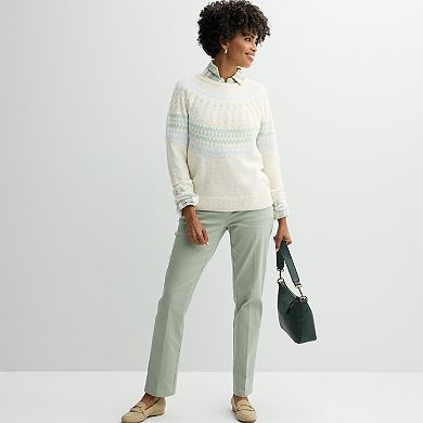Women's Croft & Barrow® Winter Fairisle Pullover Sweater