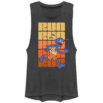 Juniors' PBS Kids Sesame Street Grover Run Graphic Tank Top